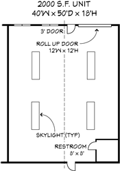 2,000 square foot unit plan
